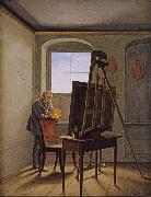 Georg Friedrich Kersting Friedrich in his Studio (mk10) oil on canvas